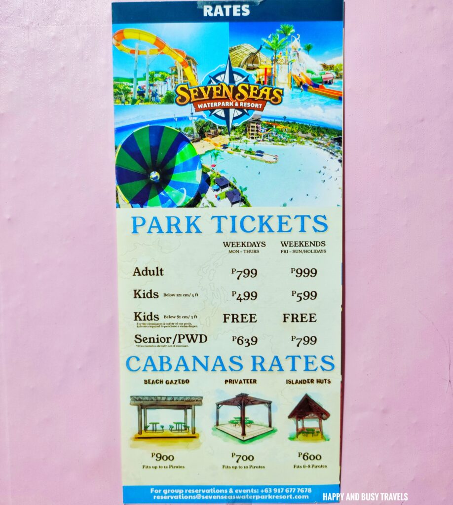 entrance fee park cabana rates price Seven Seas Waterpark and Resort - Where to go in CDO Cagayan De Oro Tourist Spots - Happy and Busy Travels