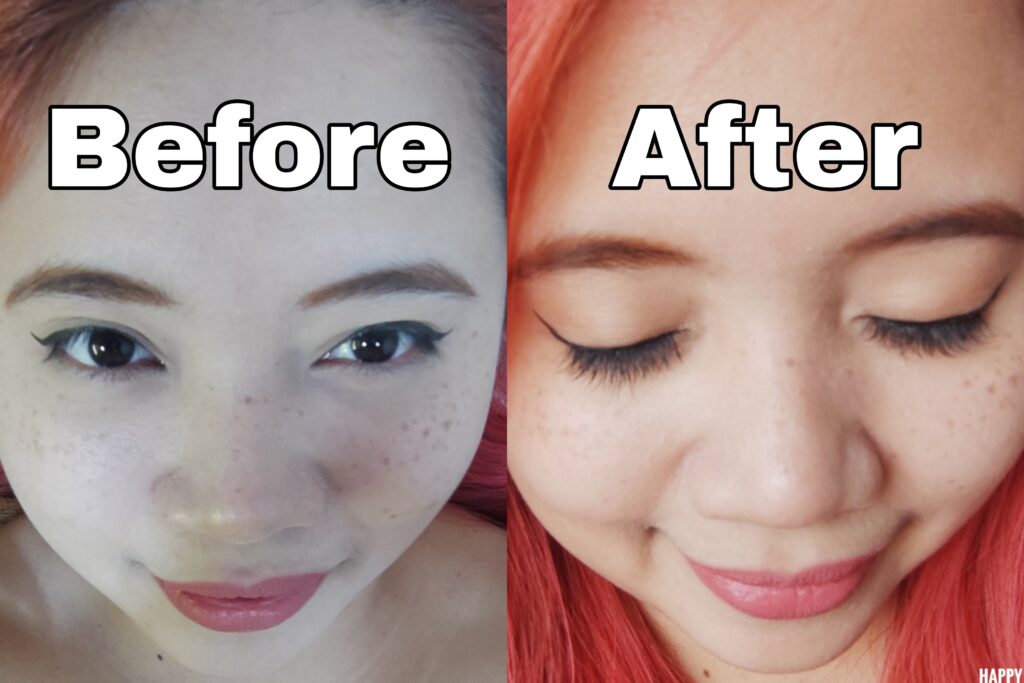 before and after volume eyelash extension Glamourify Wellness Spa Cavite - Happy and Busy Travels
