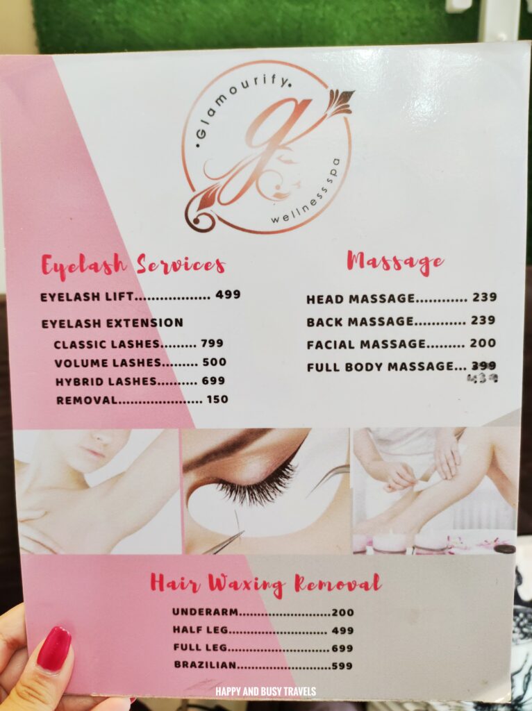 rates Glamourify Wellness Spa Cavite - Happy and Busy Travels