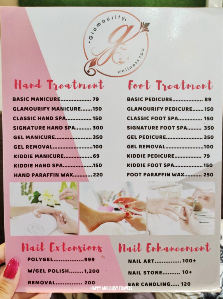 rates Glamourify Wellness Spa Cavite - Happy and Busy Travels