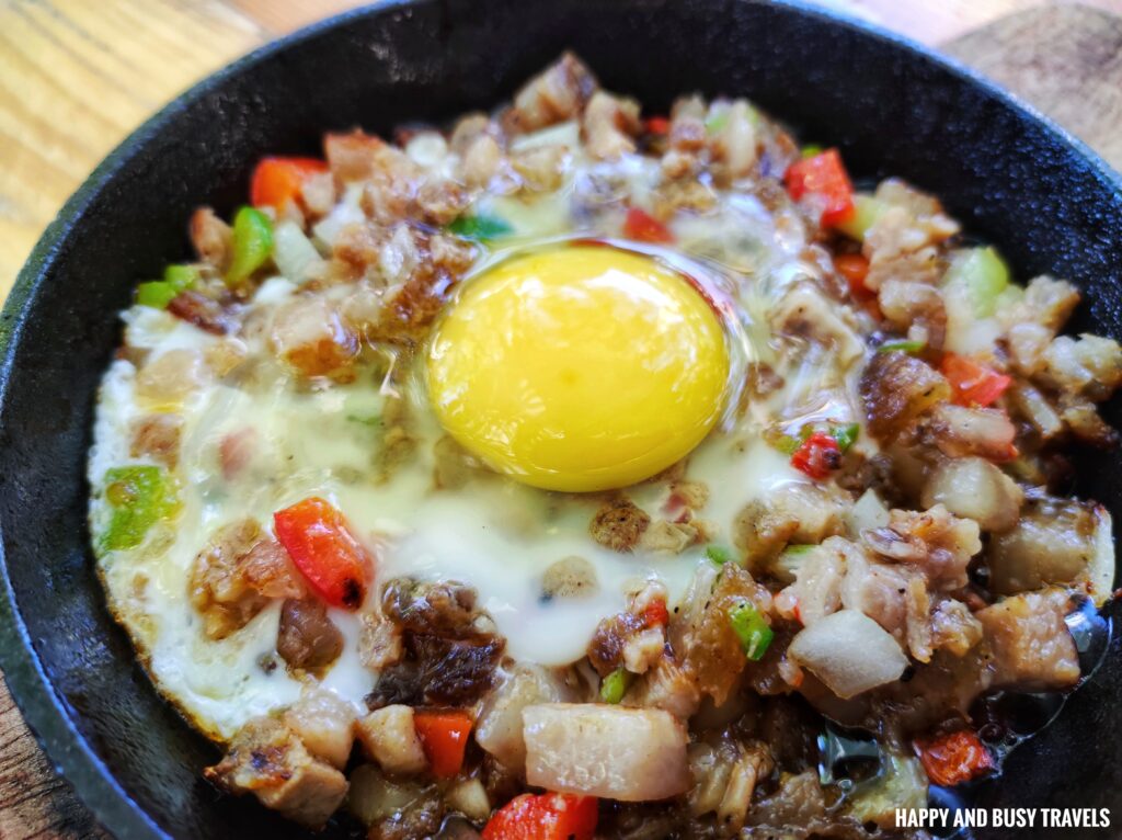 sizzling pork sisig Apoloco Cafe - Your secret hideaway - Where to eat in alfonso - Secret cafe - Happy and Busy Travels