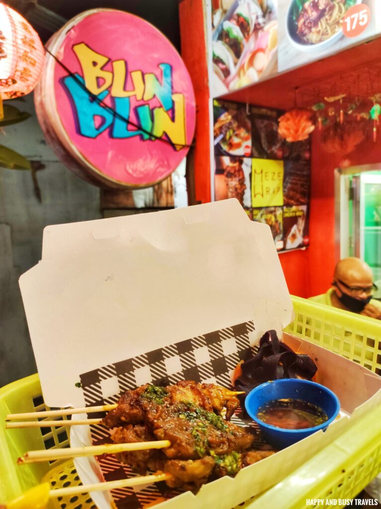 CHicken Satay Skewers Bun Bun Boracay - Where to eat in Boracay - Chori Burger - Happy and Busy Travels