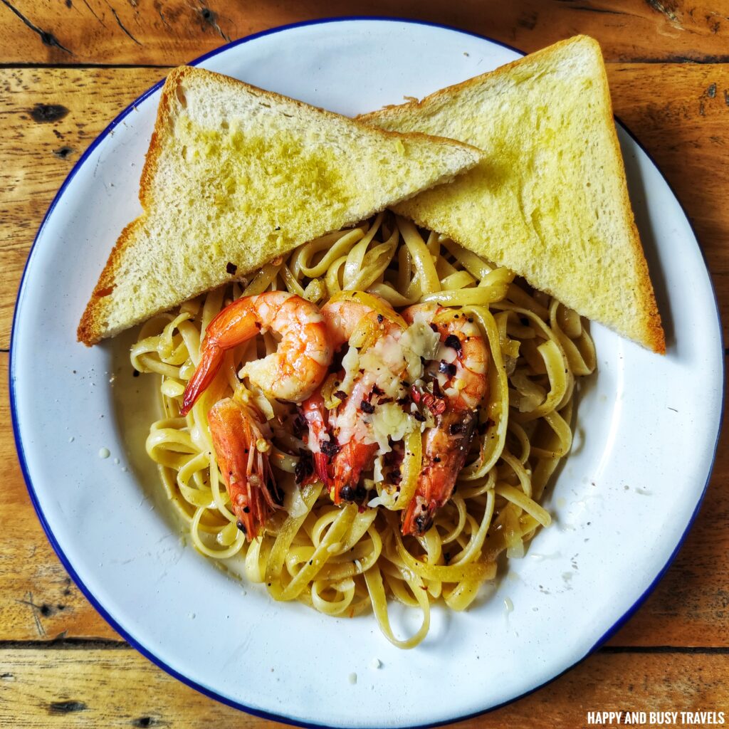 Shrimp Aglio Olio Cafe at the Ranch - Where to eat in Taal Batangas MGM Ranch and Farm - Happy and Busy Travels