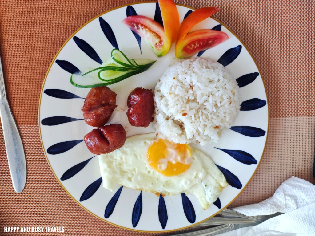 Dining at aklan skinless longganisa Le Soleil de Boracay - Where to Stay in Boracay Hotel Resort Station 2 vacation staycation - Happy and Busy Travels beachfront