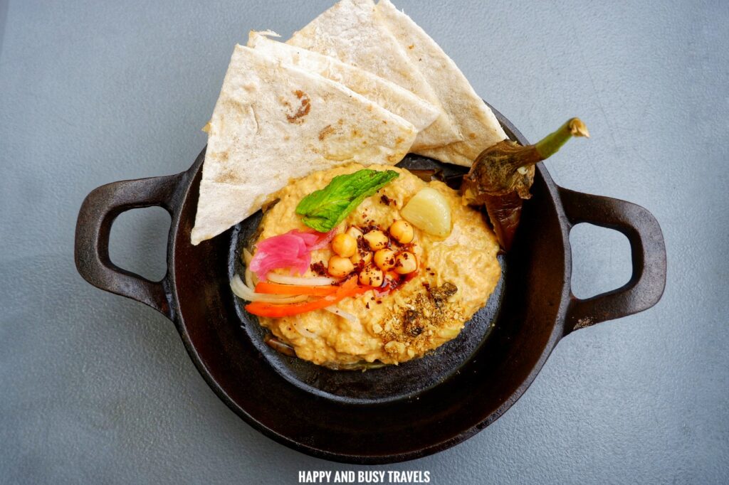 Hummus flatbread Meze Wrap restaurant - Where to eat in boracay - Happy and Busy travels