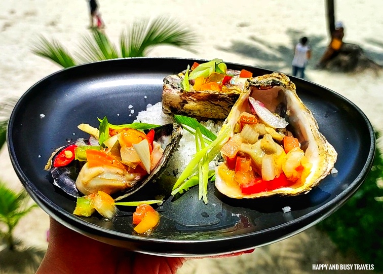 kinilaw oysters Nalka Seafood Restaurant - Buffet Paluto - Where to eat in Boracay - Happy and Busy Travels