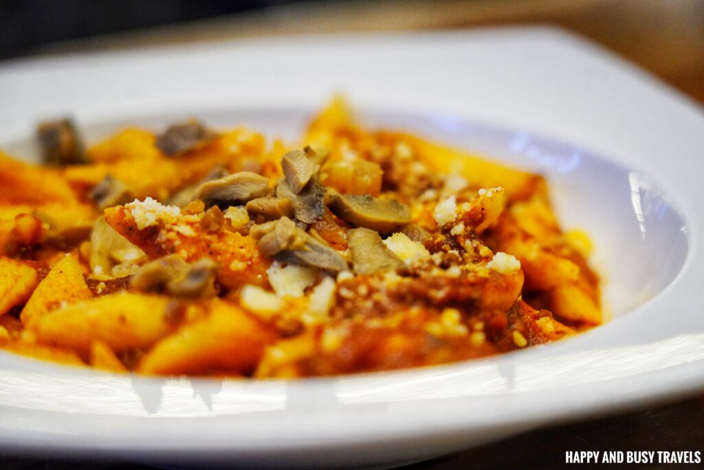 Penne Pasta with Bolognese sauce and mushroom La Vie in the Sky - Restaurant Cebu - Happy and Busy Travels