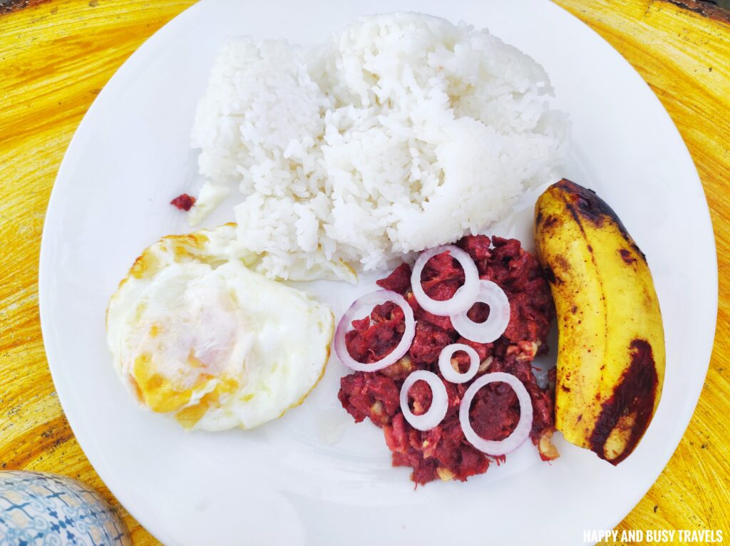 corned beef breakfast Dreamland Beach Resort - Where to stay in Camiguin - Happy and Busy Travels
