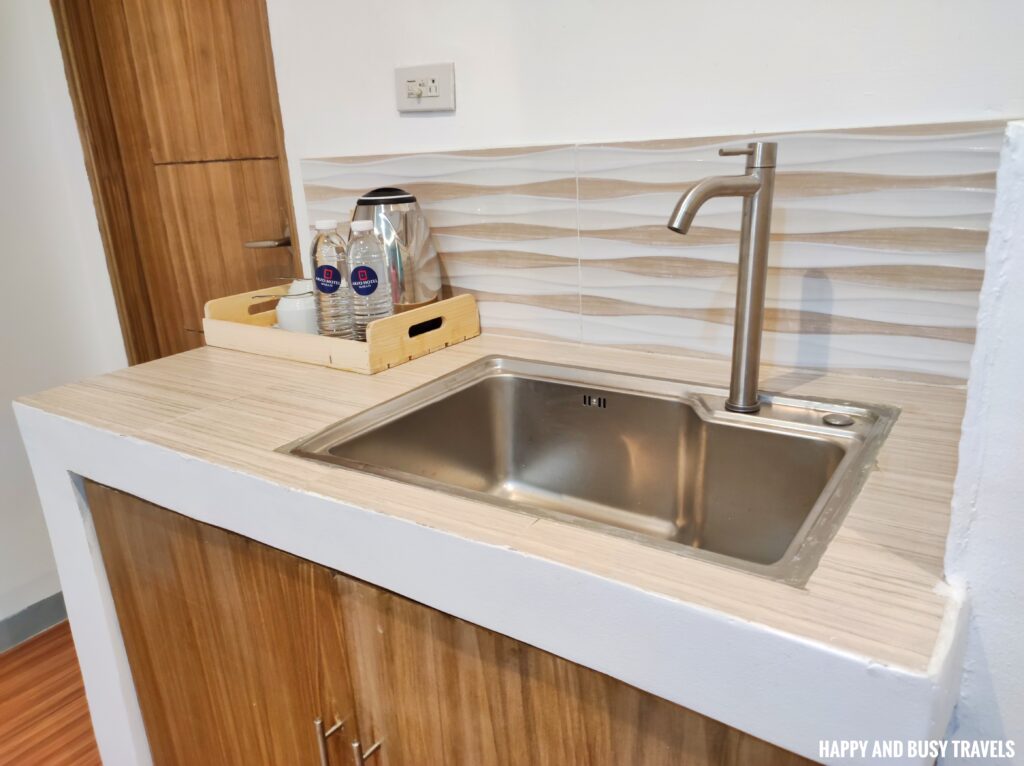kitchen sink superior deluxe room Arzo Hotel Makati Premier Annex - Where to stay in Makati budget hotel - Happy and Busy Travels