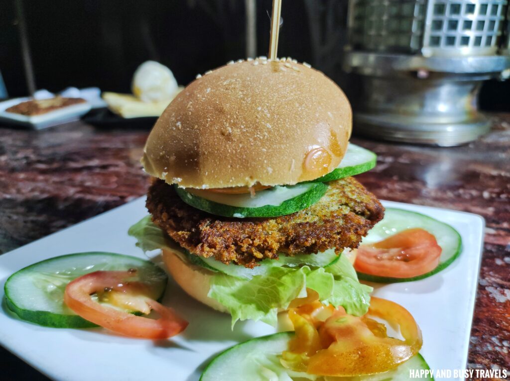Chicken Burger The Beehive Camiguin Driftwood Cafe - Where to eat in Camiguin restaurant - Happy and Busy Travels