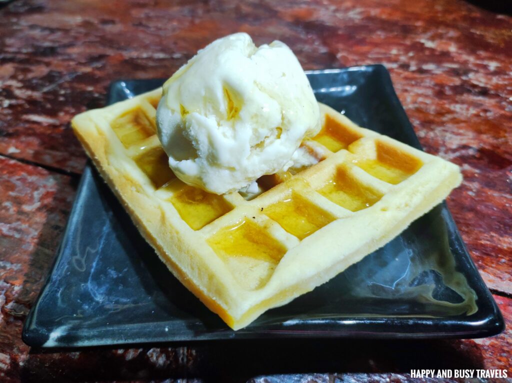 waffle ice cream The Beehive Camiguin Driftwood Cafe - Where to eat in Camiguin restaurant - Happy and Busy Travels