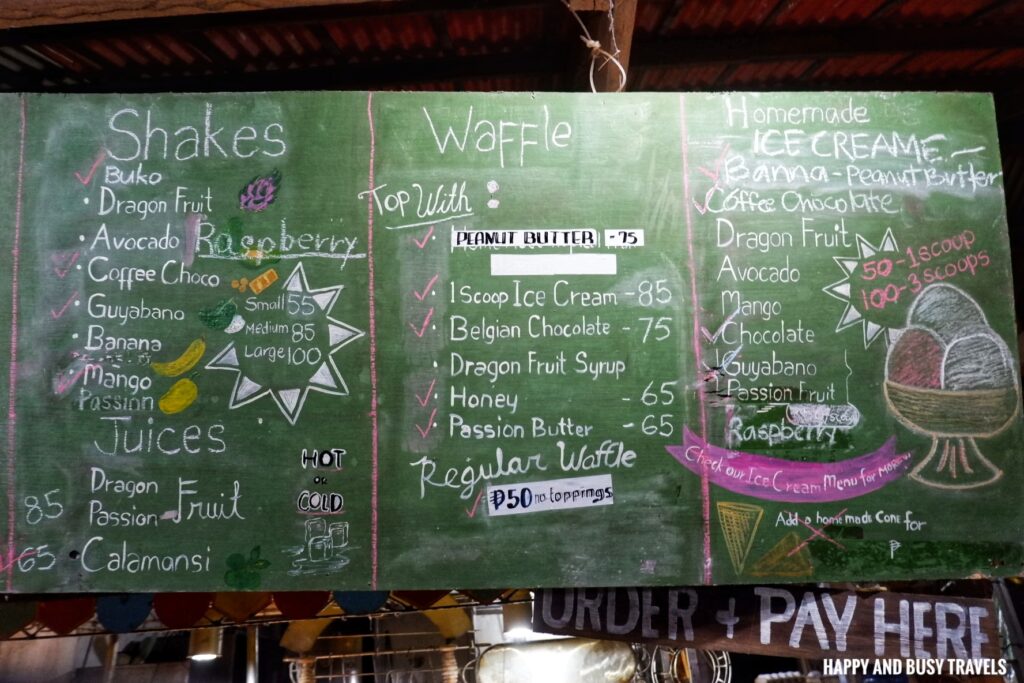 menu The Beehive Camiguin Driftwood Cafe - Where to eat in Camiguin restaurant - Happy and Busy Travels