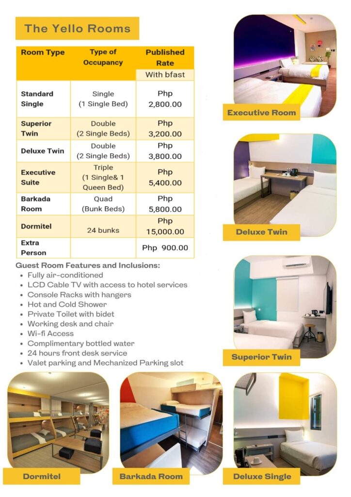rates prices Yello Hotel - Where to stay in Cebu - Happy and Busy Travels