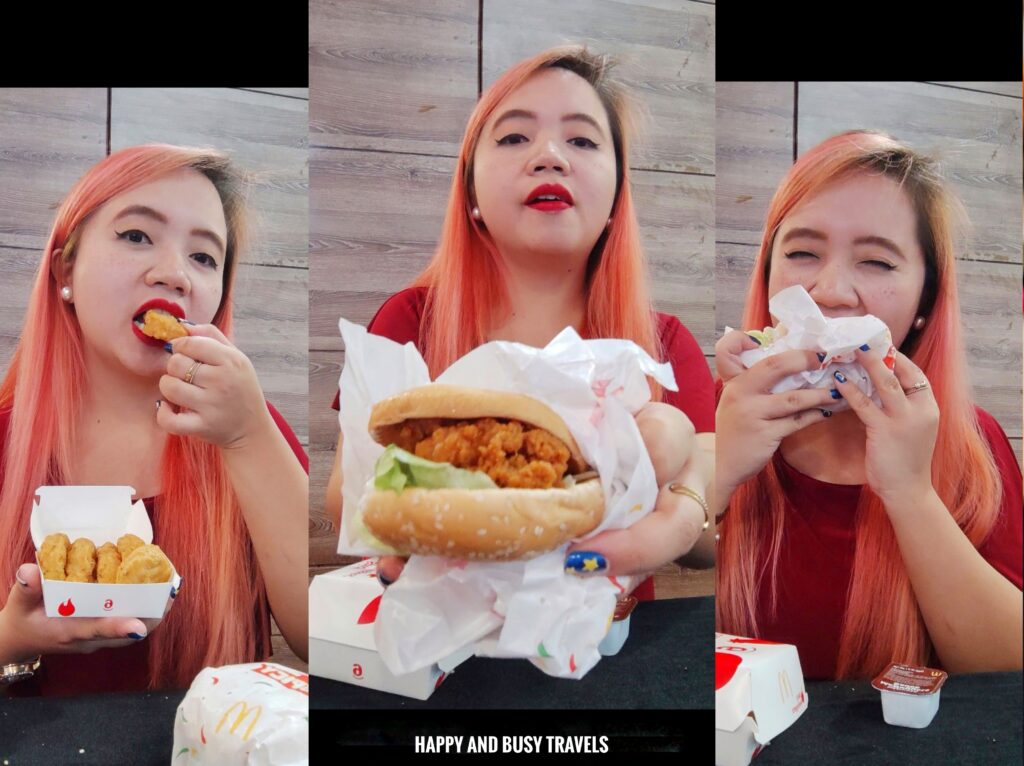 McDonalds Spicy Trio - Chicken Nuggets McSpicy chicken burger Spicy chicken - Happy and Busy Travels