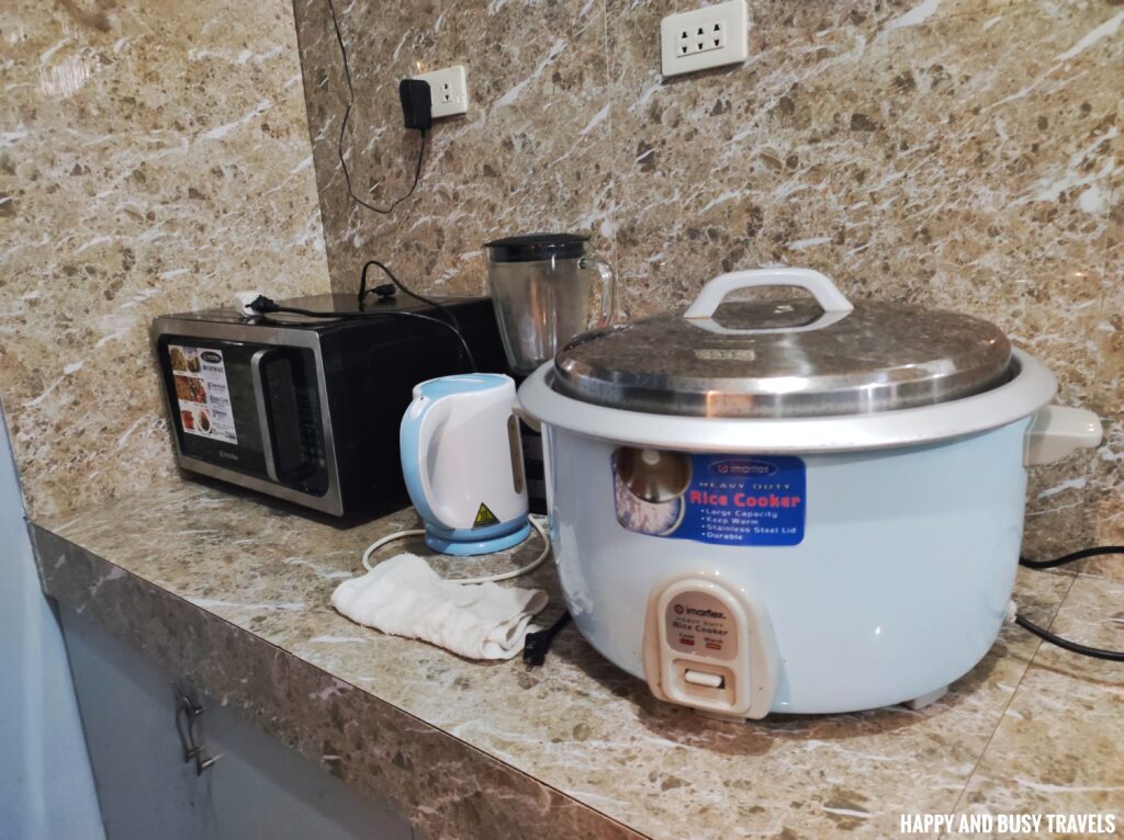rice cooker kettle blender microwave kitchen Teus Farm and River Stone Resort Private - Happy and Busy Travels