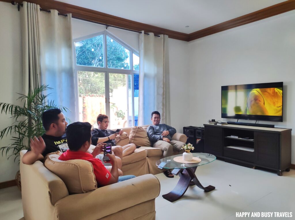 entertainment area netflix tv karaoke CasAlonzo - Where to stay in amadeo cavite private resort swimming pool staycation - Happy and Busy Travels
