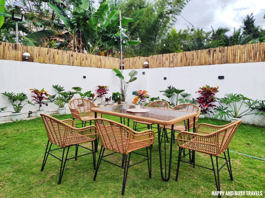 outdoor seating CasAlonzo - Where to stay in amadeo cavite private resort swimming pool staycation - Happy and Busy Travels