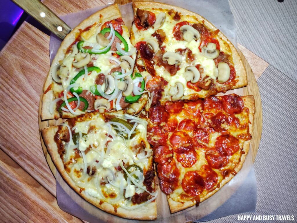 Pizza sampler The Reef Panglao - Where to eat in Panglao Bohol Restaurant Bar - Happy and Busy Travels