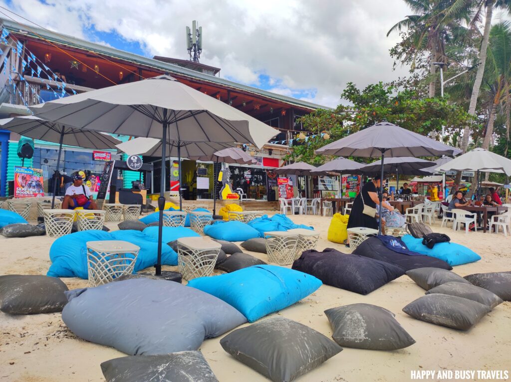 siesta bean bag area features and amenities Villa Tomasa Alona Beach Panglao Bohol - Where to stay Affordable resort hotel beachfront - Happy and Busy Travels to Bohol
