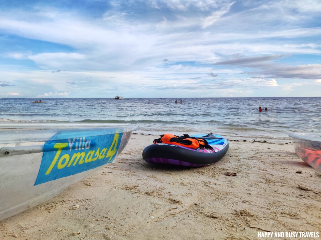 crystal kayal paddleboard features and amenities Villa Tomasa Alona Beach Panglao Bohol - Where to stay Affordable resort hotel beachfront - Happy and Busy Travels to Bohol