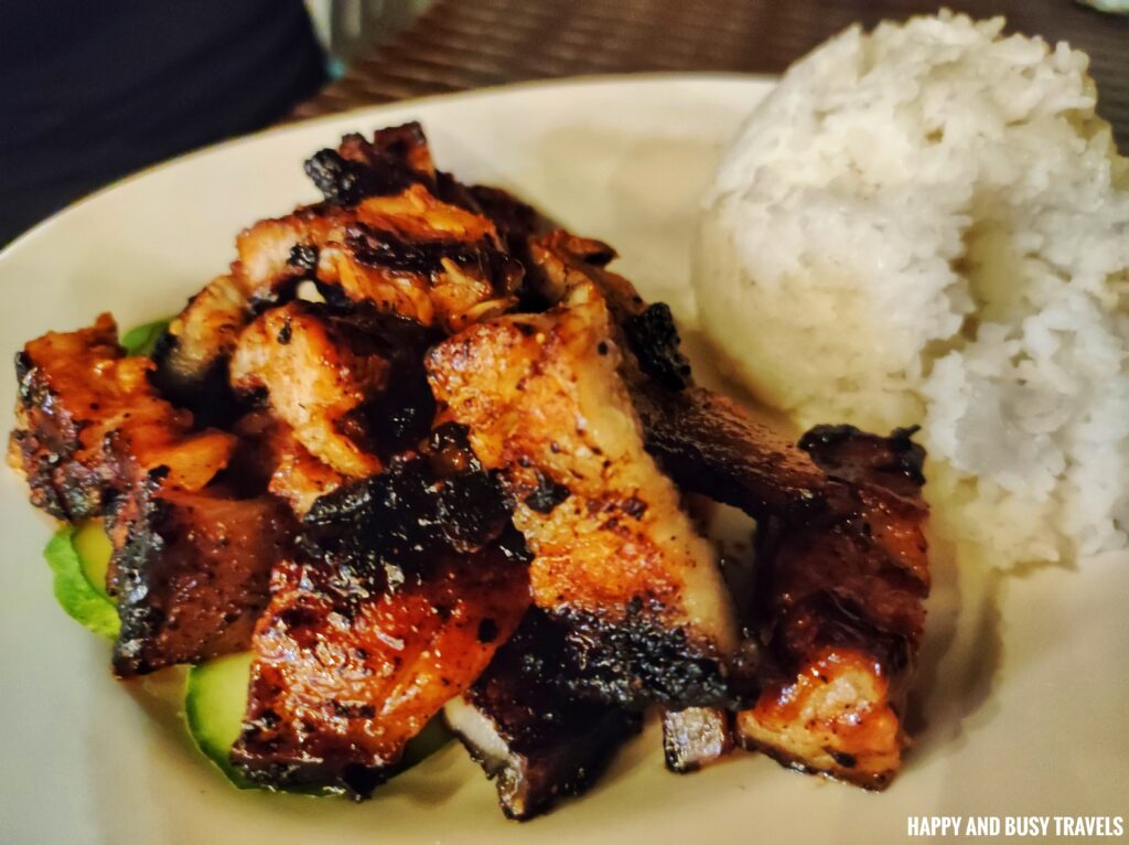 grilled liempo restaurant features and amenities Villa Tomasa Alona Beach Panglao Bohol - Where to stay Affordable resort hotel beachfront - Happy and Busy Travels to Bohol