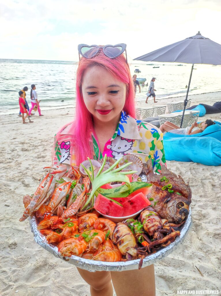 seafood boodle Villa Tomasa Alona Beach Panglao Bohol - Where to stay Affordable resort hotel beachfront - Happy and Busy Travels to Bohol
