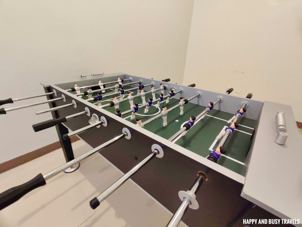 foosball game room features and amenities Via Appia - Where to stay in Tagaytay Affordable hotel resort - Happy and Busy Travels