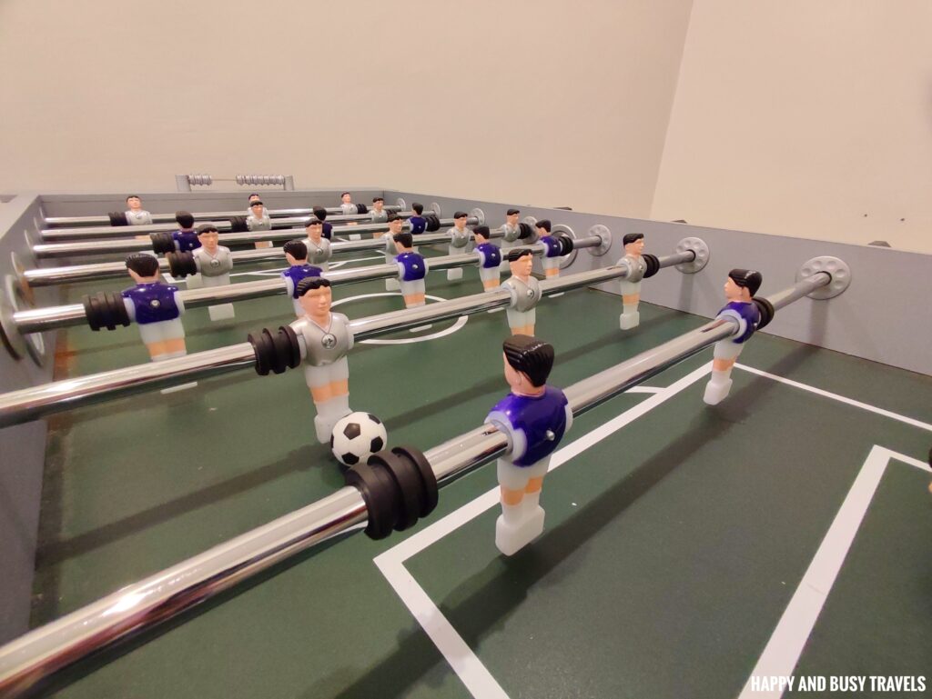 foosball game room features and amenities Via Appia - Where to stay in Tagaytay Affordable hotel resort - Happy and Busy Travels