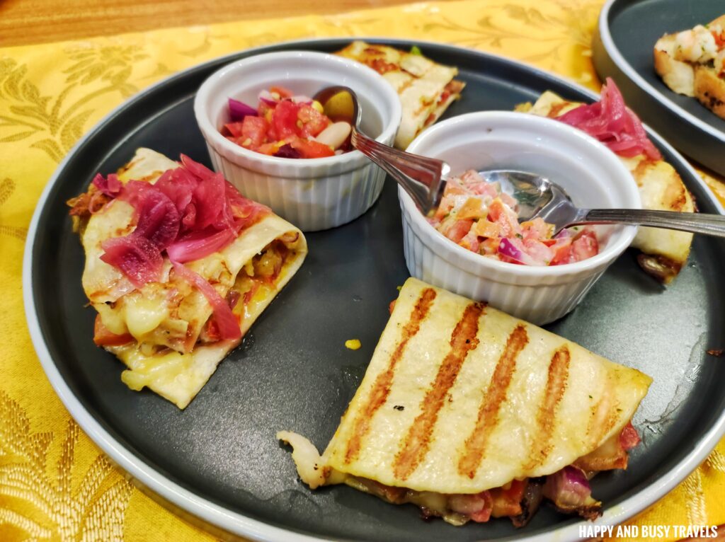 Grilled pork belly sisig quesadilla Domus Restaurant and Events by chef Christopher Tamayo - Where to eat in Amadeo Silang Tagaytay - Happy and Busy Travels