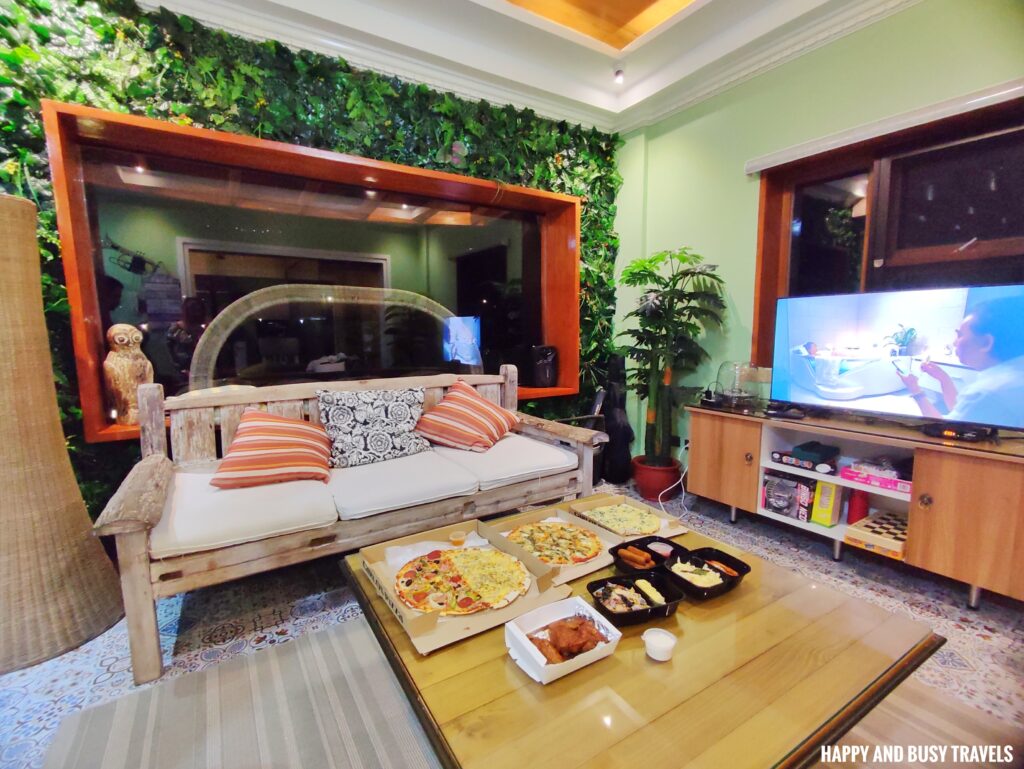 living room netflix La Casa Tagaytay Highlands - Airbnb house for rent where to stay - Happy and Busy Travels