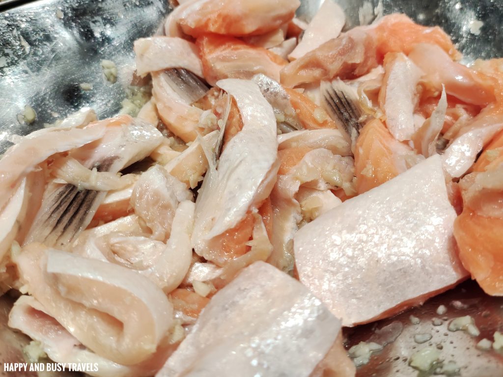 garlic salmon belly Meatogether - shabu shabu hotpot samgyupsal Waltermart Macapagal unlimited buffet where to eat restaurant - Happy and Busy Travels