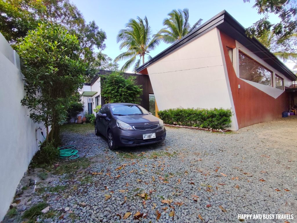 parking space Leaf Residences 8 - kitchen refrigerator water dispenser microwave - Tagaytay staycation house private villa swimming pool for rent airbnb where to stay - Happy and Busy Travels