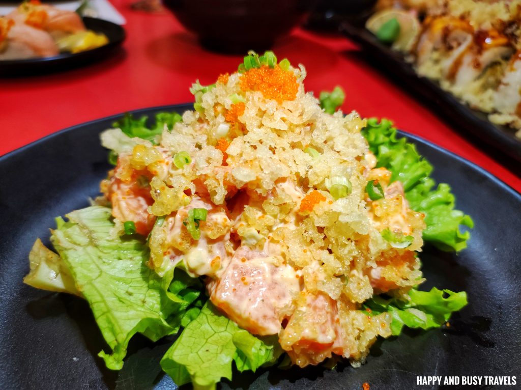 crispy salmon salad Shinpuru Japanese Restaurant - Imus Cavite Where to eat affordable buffet - Happy and Busy Travels