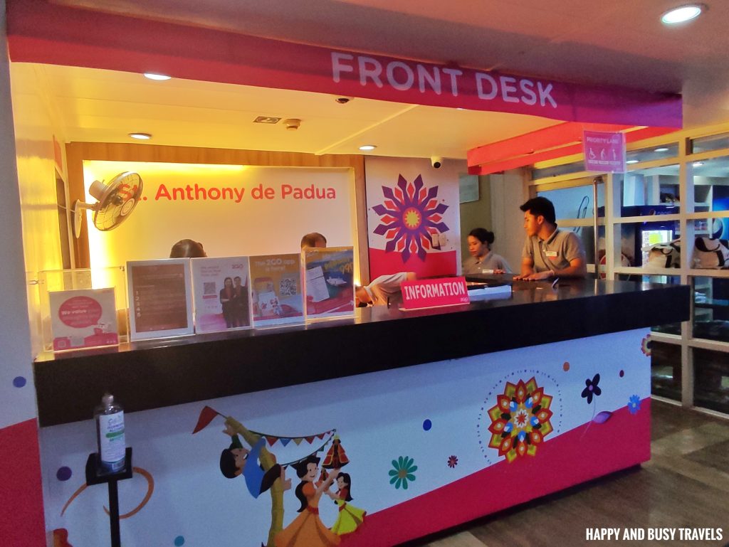 st anthony de padua front desk 2GO Travel to Boracay boat - Batangas Caticlan route - Happy and Busy Travels