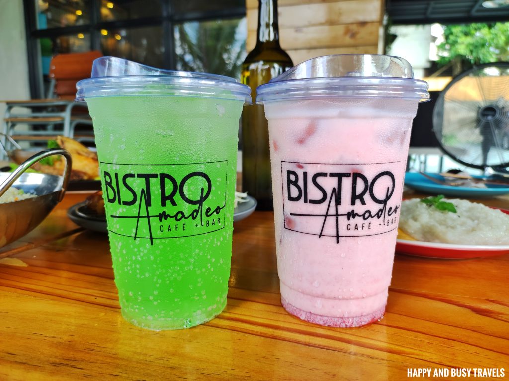 Green apple lychee soda strawberry drink Bistro Amadeo - Where to eat in amadeo tagaytay cavite restaurant - Happy and Busy Travels