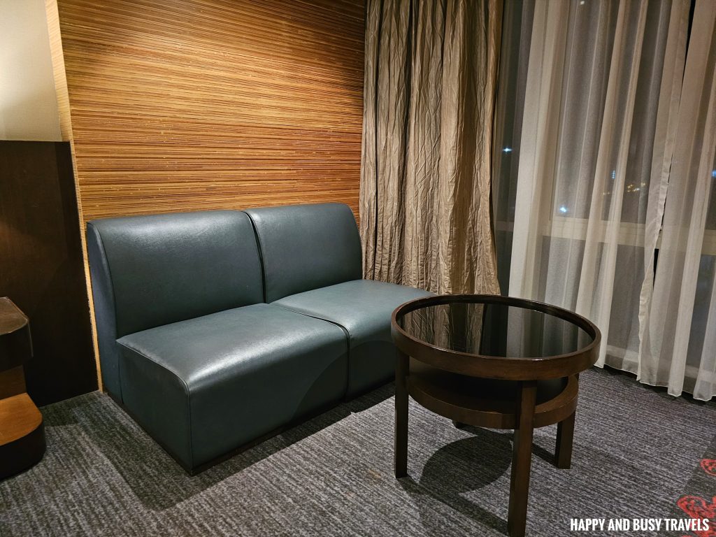 Grandis Hotels and Resorts 27 - deluxe family room sofa Where to stay in Kota Kinabalu Sabah Malaysia near airport mall shopping - Happy and Busy Travels