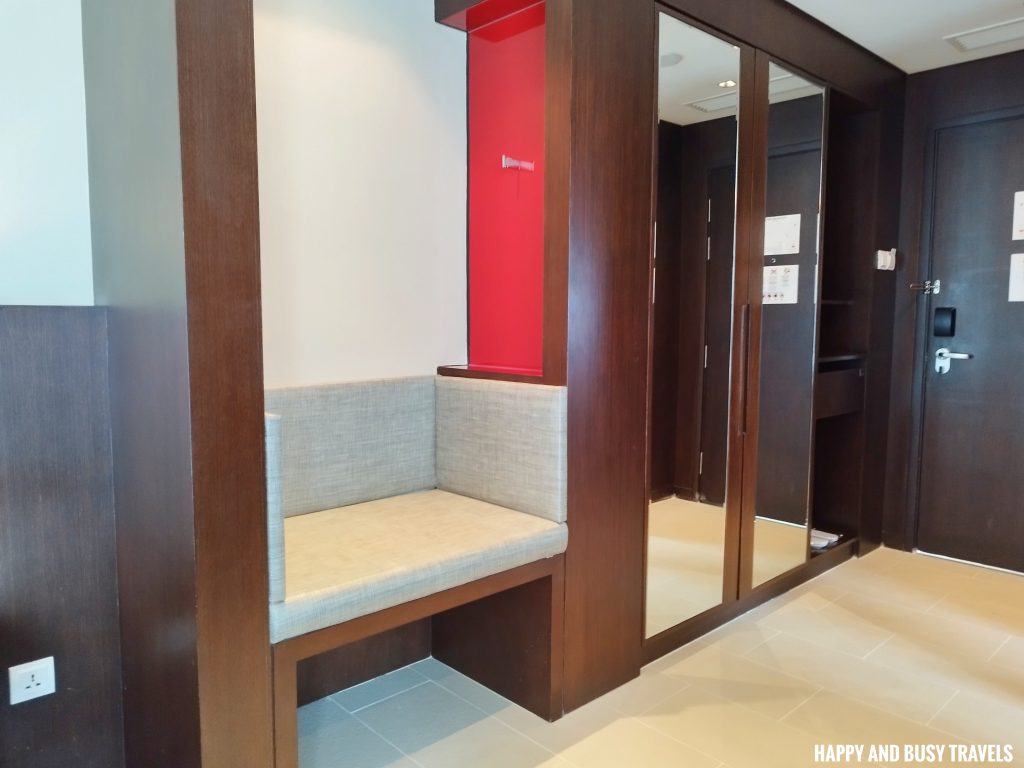 Grandis Hotels and Resorts 4.5 - Deluxe studio sea view room luggage table Where to stay in Kota Kinabalu Sabah Malaysia near airport mall shopping - Happy and Busy Travels