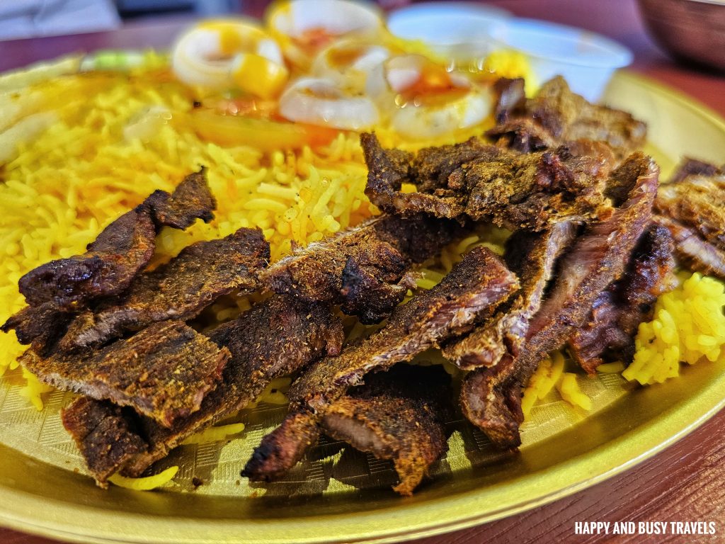 Maliks Malik's Original Shawarma 13 - grilled beef kabsa unlimited biryani rice Where to eat in Tanza Restaurant Arabian Shawarma - Happy and Busy Travels