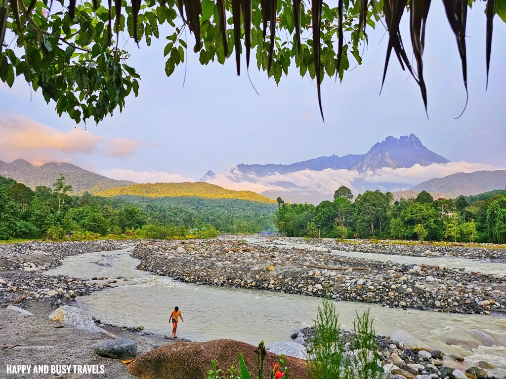 swim what to do activities in Nohutu Eco Tourism - Where to stay nature camp kota kinabalu sabah Malaysia view of mount kinabalu river - Happy and Busy Travels