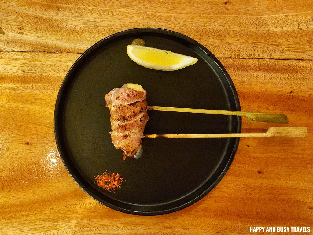 Bacon Wrapped Cheesee Yakitori Island Izakaya - Japanese Restaurant Where to eat Boracay - Happy and Busy Travels