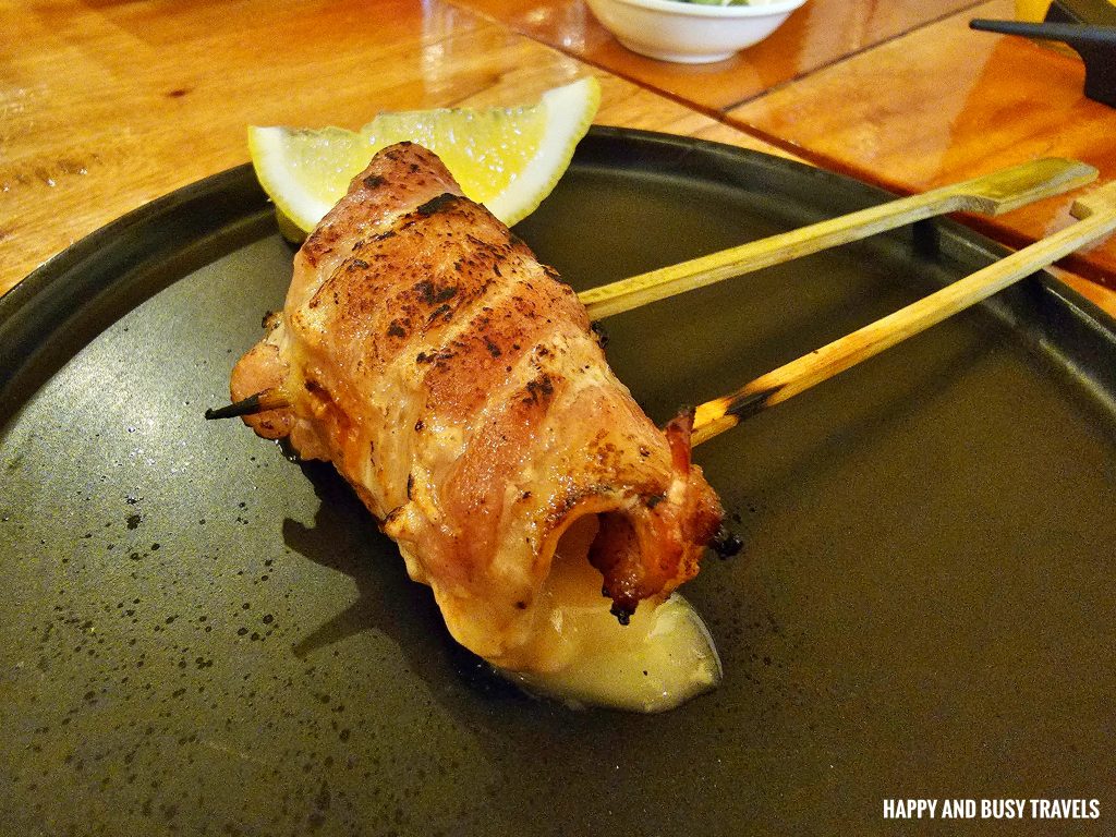 Bacon Wrapped Cheesee Yakitori Island Izakaya - Japanese Restaurant Where to eat Boracay - Happy and Busy Travels
