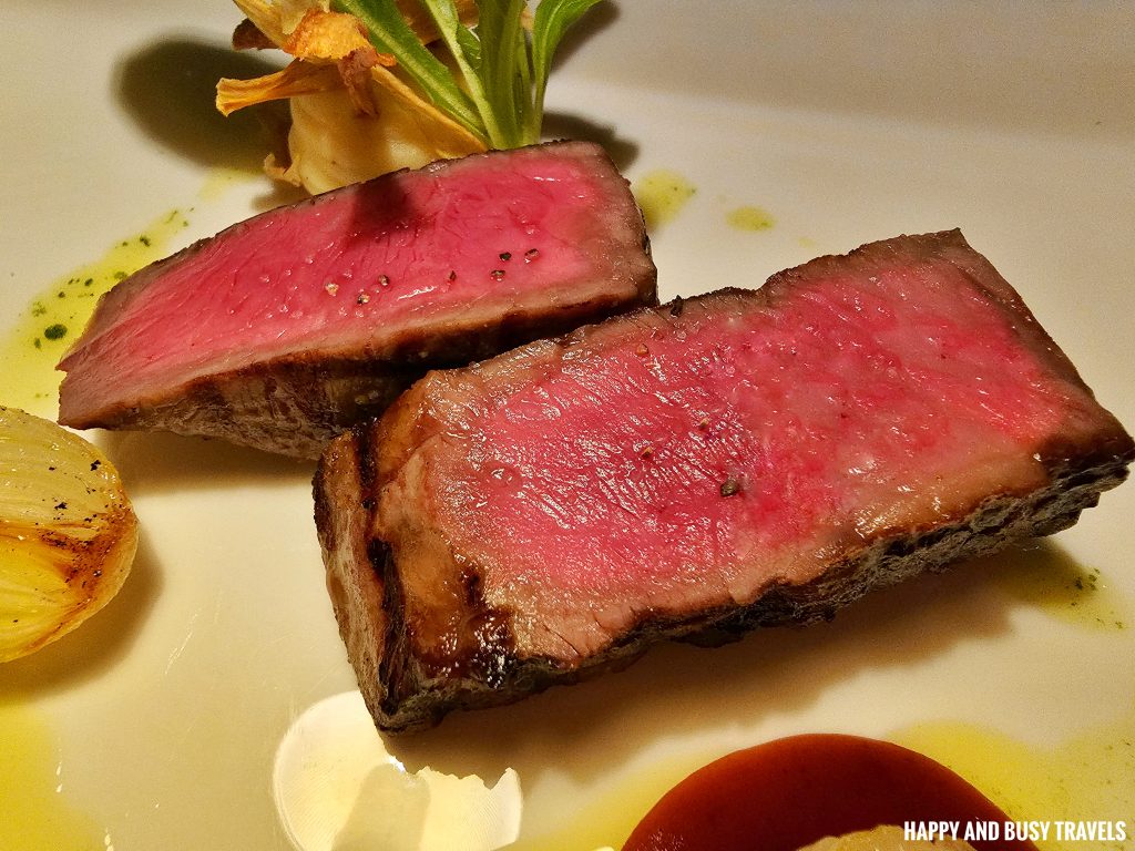 Table 36 Skyfarm Journey 5 course menu Swissotel Nankai Osaka Japan 20 - Grilled US Angus Strip Loin - romantic dinner Happy and Busy Travels