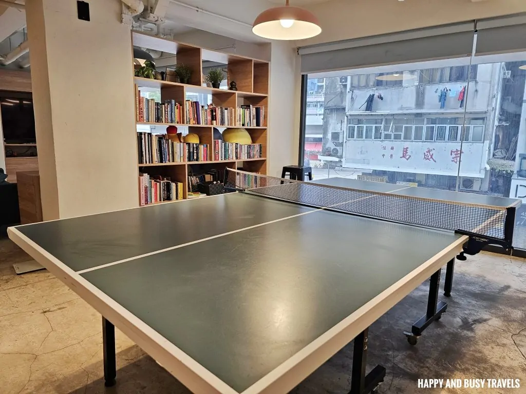 Weave Studios Prince Edward 25.5 - table tennis ping pong games room foosball features and amenities Where to stay in Hong Kong accommodation co living hotel - Happy and Busy Travels