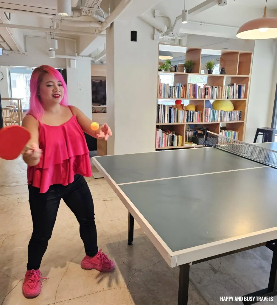 Weave Studios Prince Edward 25.6 - table tennis ping pong games room foosball features and amenities Where to stay in Hong Kong accommodation co living hotel - Happy and Busy Travels
