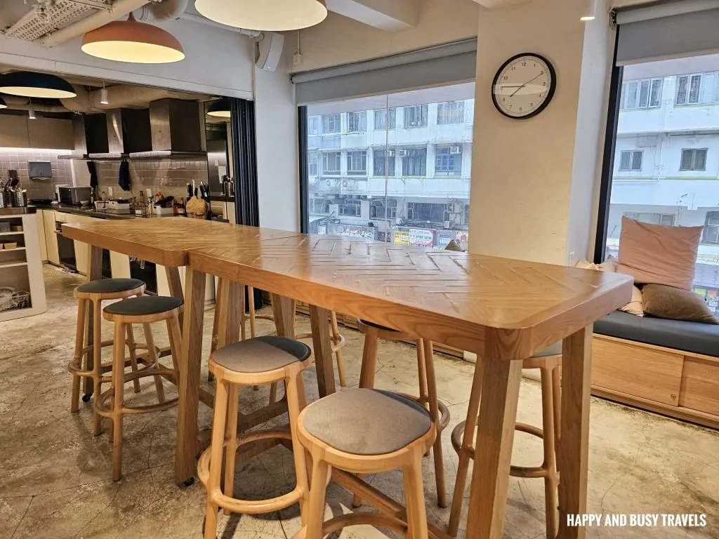 Weave Studios Prince Edward 35 - dinning area features and amenities Where to stay in Hong Kong accommodation co living hotel - Happy and Busy Travels
